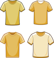 Naklejka premium Blue T-Shirt Mockup Vector Set Apparel Templates