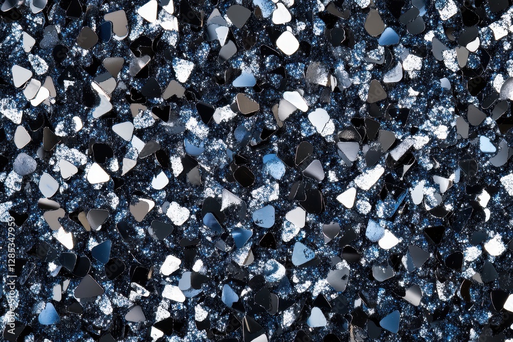 Poster glittering particles create a sparkling gray texture perfect for artistic designs and backgrounds, g