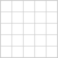 Gray square line grid 5x5
