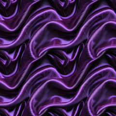 Obraz premium Seamless purple satin fabric texture with wavy folds