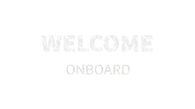 Welcome onboard text animation concept