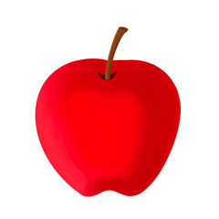red apple isolated on white