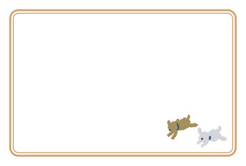 トイプードルのフレーム / ポストカード