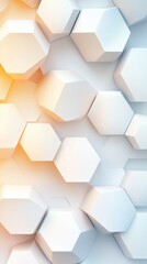 Fototapeta premium Abstract Hexagons: A captivating overhead view showcases an abstract design, featuring a multitude of pristine, textured hexagons that create an engaging and intricate visual pattern.
