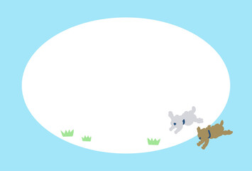 トイプードルのフレーム / ポストカード