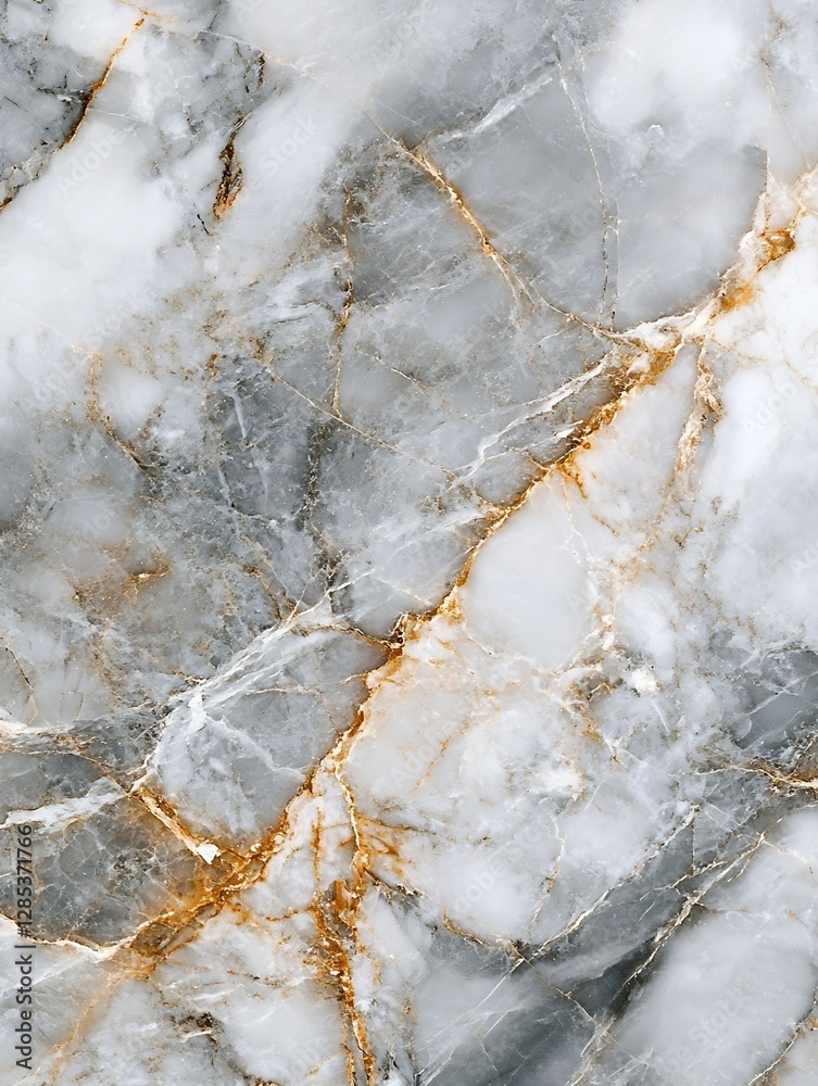 Poster elegant gray marble background with golden veins for design : generative ai