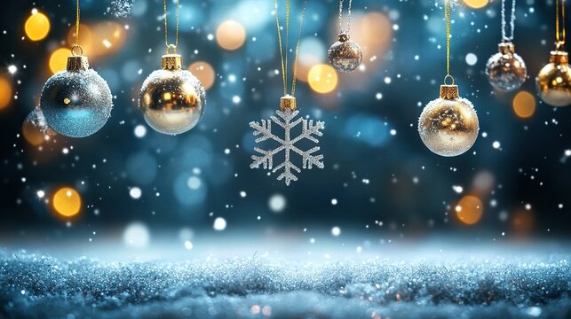 extra breites Banner / Bord&Atilde;&fnof;&Acirc;&frac14;re f&Atilde;&fnof;&Acirc;&frac14;r Weihnachten mit Schneeflocken