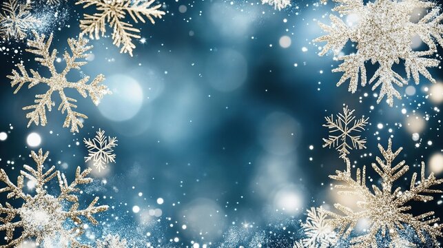 extra breites Banner / Bord&Atilde;&fnof;&Acirc;&frac14;re f&Atilde;&fnof;&Acirc;&frac14;r Weihnachten mit Schneeflocken