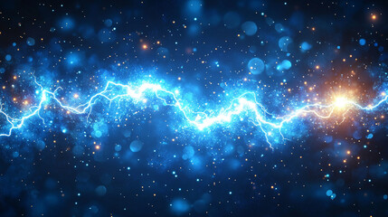 Dynamic vector graphic of thunder and lightning showcasing electric power effects with modern energy bursts symbolizing strength intensity innovation and raw natural force in a bold visual style


