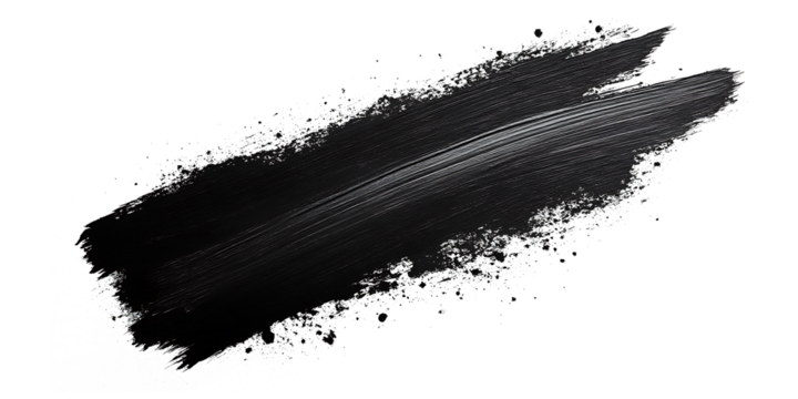 Black abstract paintbrush stroke artistic textured brush effect