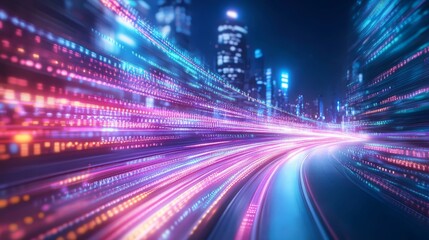 Fototapeta premium Dynamic Light Effect AI Design