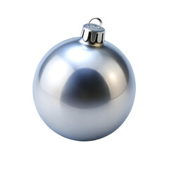Silver ball isolated on transparent background