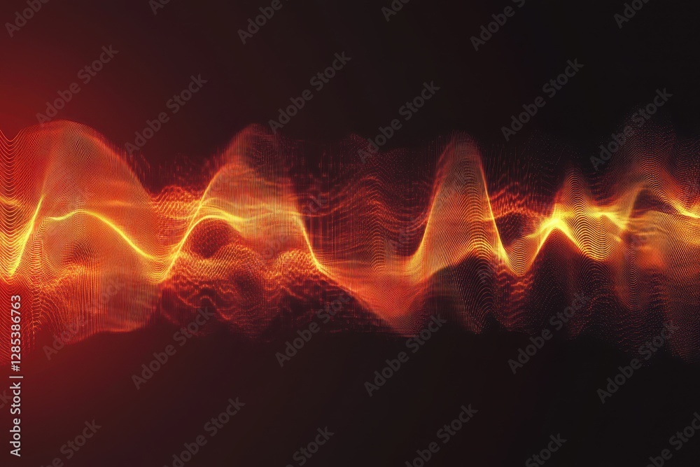 Aufkleber dynamic abstract waveform pattern in vibrant hues with seamless design for artistic visual appeal, a
