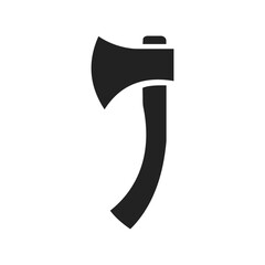 Simple Black Axe Silhouette and axe icon, axe, hatchet, ax, equipment, woodcutter