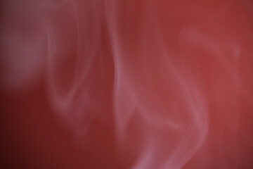 Macro shot of smoke release in the air