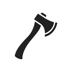 Simple Black Axe Silhouette and axe icon, axe, hatchet, ax, equipment, woodcutter