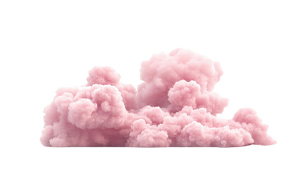 pink cloud isolated on white background