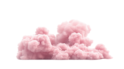 pink cloud isolated on white background