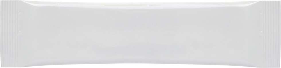 Blank white sachet packaging for food cosmetic and medicine isolated on white background