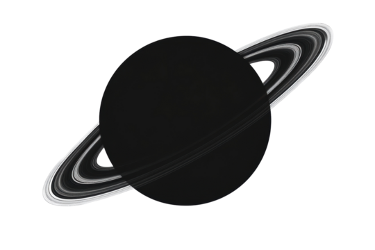 Isolated Detailed Saturn Planet with Complex Rings Illustration