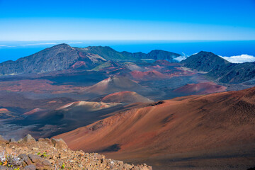 Majestic Haleakala Volcanic Crater Landscape at 10,000 Feet, Maui, Hawaii