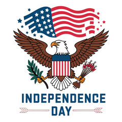 vector T shirt printable design for Independence Day – July 4th Celebrate Freedom, usa flag 
