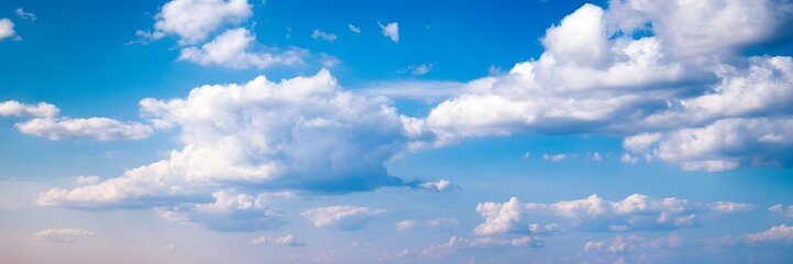 Obraz premium A beautiful, wide-shot view of a clear, partly cloudy sky.