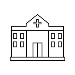 vector illustration of a hospital icon