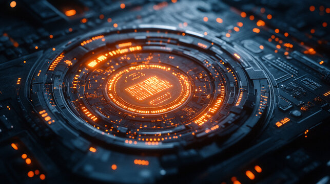 Futuristic abstract HUD interface with glowing holographic elements and data streams Symbolizing advanced technology artificial intelligence and digital innovation in a sci-fi virtual environment

 - Powered by Adobe