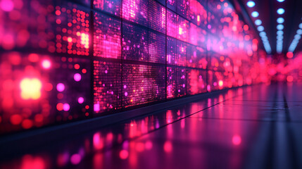 Futuristic abstract HUD interface with glowing holographic elements and data streams Symbolizing advanced technology artificial intelligence and digital innovation in a sci-fi virtual environment

