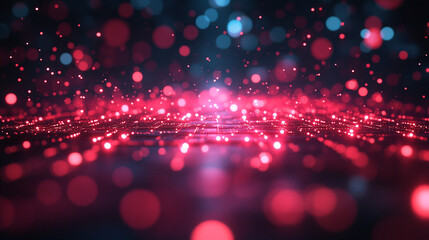 Futuristic abstract HUD interface with glowing holographic elements and data streams Symbolizing advanced technology artificial intelligence and digital innovation in a sci-fi virtual environment

