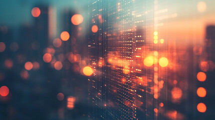 Futuristic abstract HUD interface with glowing holographic elements and data streams Symbolizing advanced technology artificial intelligence and digital innovation in a sci-fi virtual environment

