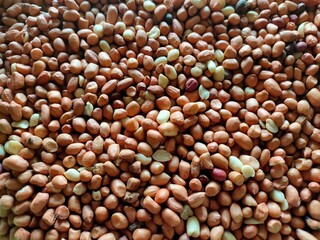 a large number of shelled groundnuts in full frame.