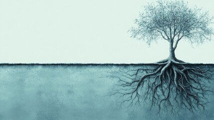 Intricate Tree Branches Create a Striking Silhouette Against a Light Blue Background During a Serene Midday Hour