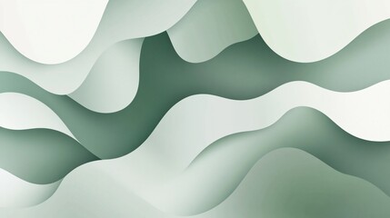 Abstract green background with a composition of dynamic shapes.