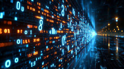 A dynamic display of financial data flows across a high-tech digital interface with glowing numbers graphs and charts representing market trends investment analysis and economic forecasting