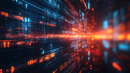 A dynamic display of financial data flows across a high-tech digital interface with glowing numbers graphs and charts representing market trends investment analysis and economic forecasting