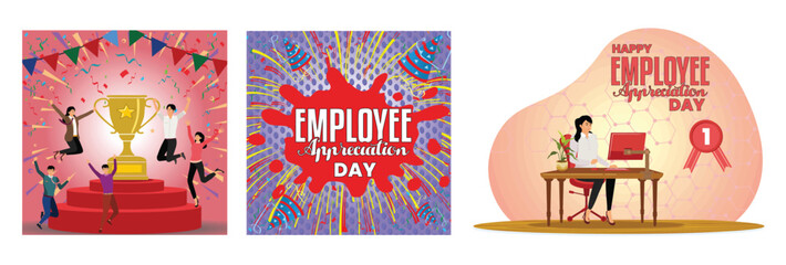 Celebrating victory winner business. Various ornaments inside. Employee Appreciation Day party.