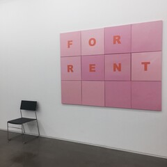 painting pink letter mordern art