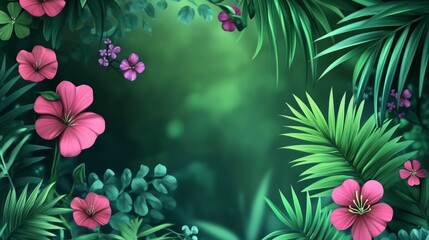 Obraz premium Vibrant Garden Scene With White Flowers Blooming Amidst Lush Green Foliage During a Sunny Day in Early Summer