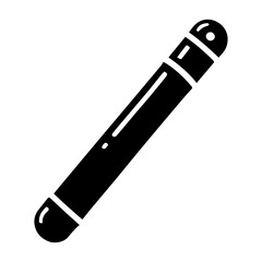 Simple Vector Icon of a  Police Baton– Logo Design Illustration