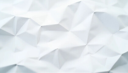 Obraz premium Close-up of a textured white paper showcasing a three-dimensional crumpled surface, ideal for backgrounds, packaging design, or artistic projects emphasizing depth and detail.