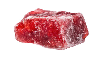 Fototapeta premium Frozen raw beef steak isolated on white background