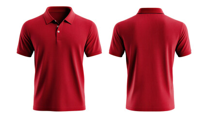 red t shirts isolated on white background