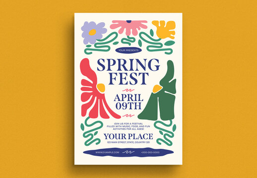 Colorful Organic Spring Festival Event Flyer