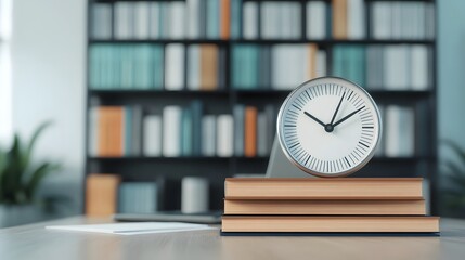 Unpaid Overtime Case Desk with Legal Documents and Digital Clock