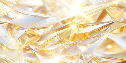 Abstract Golden Crystal Background
