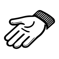 Obraz premium Simple Vector Icon of a Slide Gloves – Logo Design Illustration