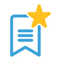 vector icon favorite item, combination of line style with solid style