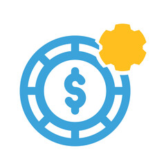 vector icon financial arrangements, combination of line style with solid style